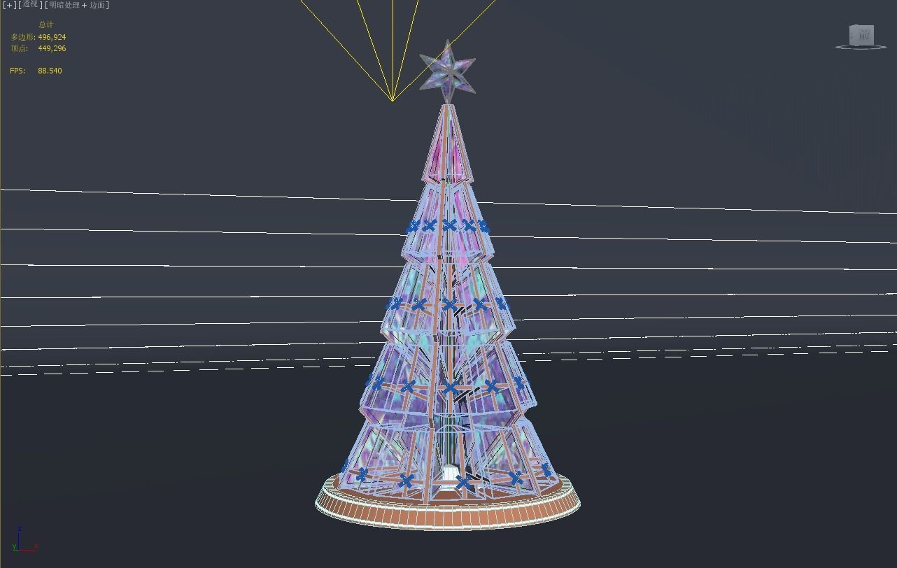 christmas trees 3D model_5
