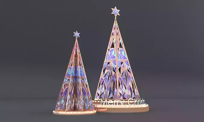 christmas trees 2 3D model