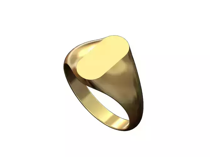 Slot Shaped signet ring US size 5 to 11