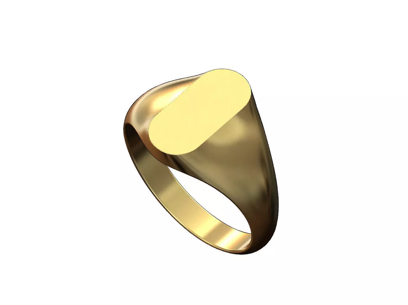 Slot Shaped signet ring US size 5 to 11 3D print model