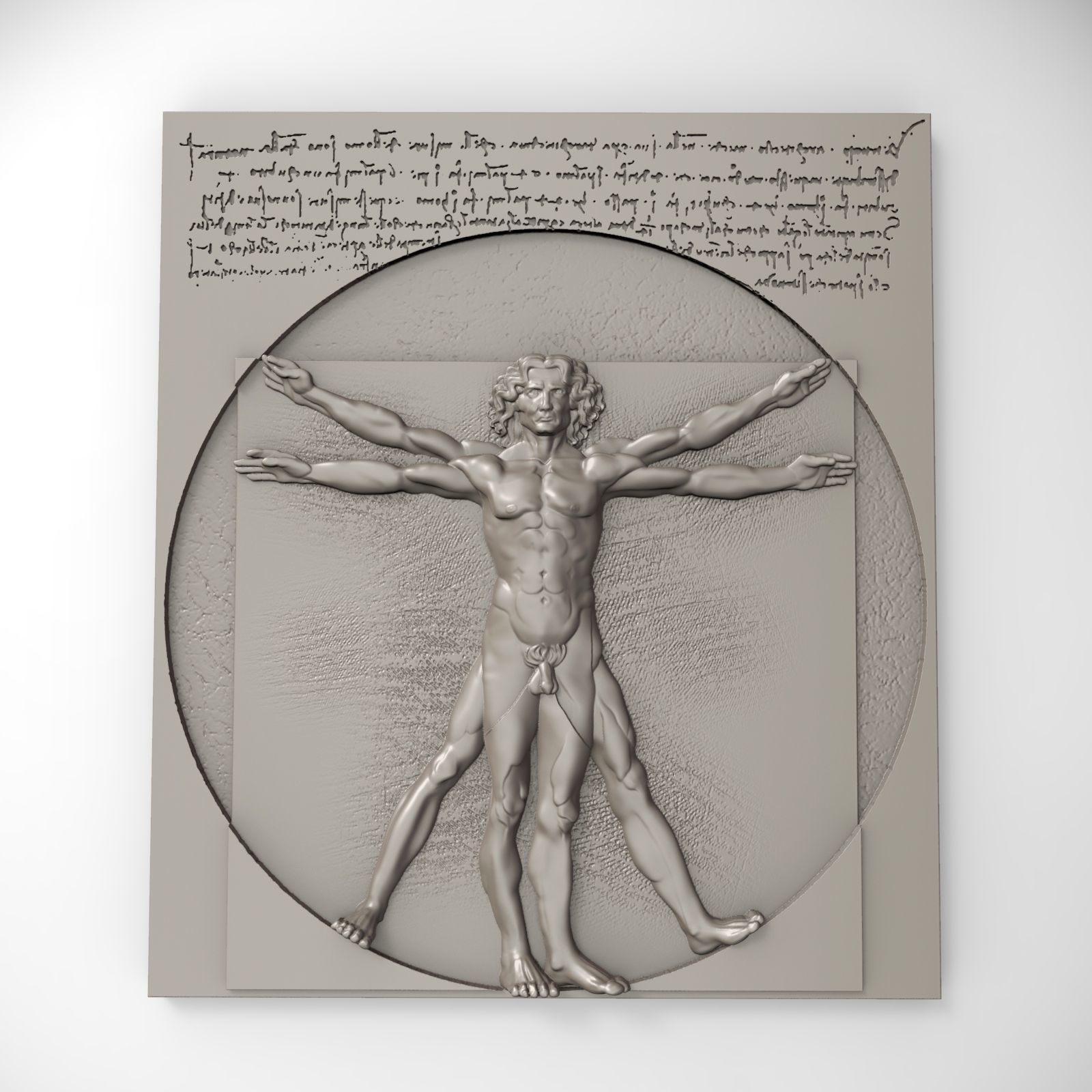 Vitruvian man 3D print model_6