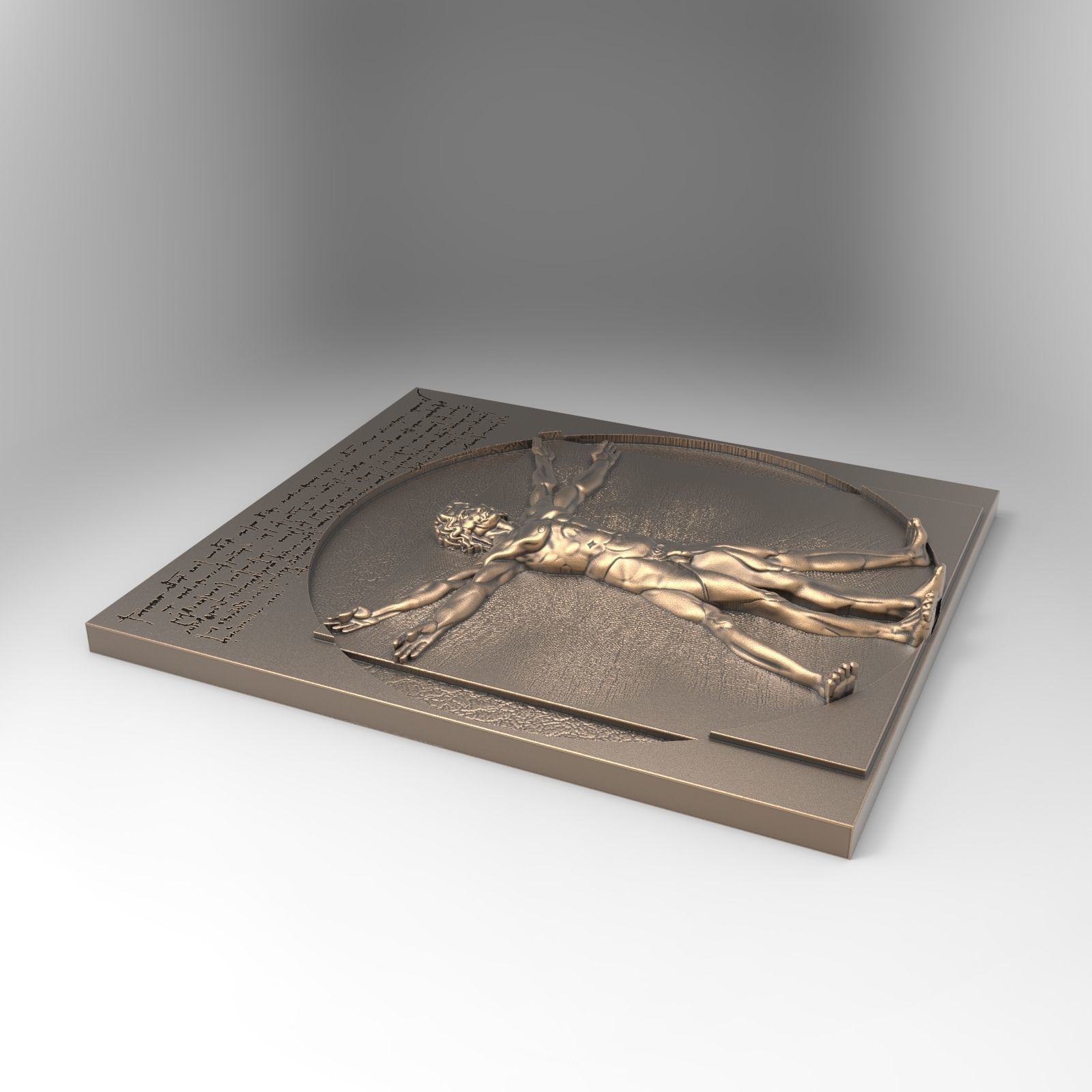 Vitruvian man 3D print model_3