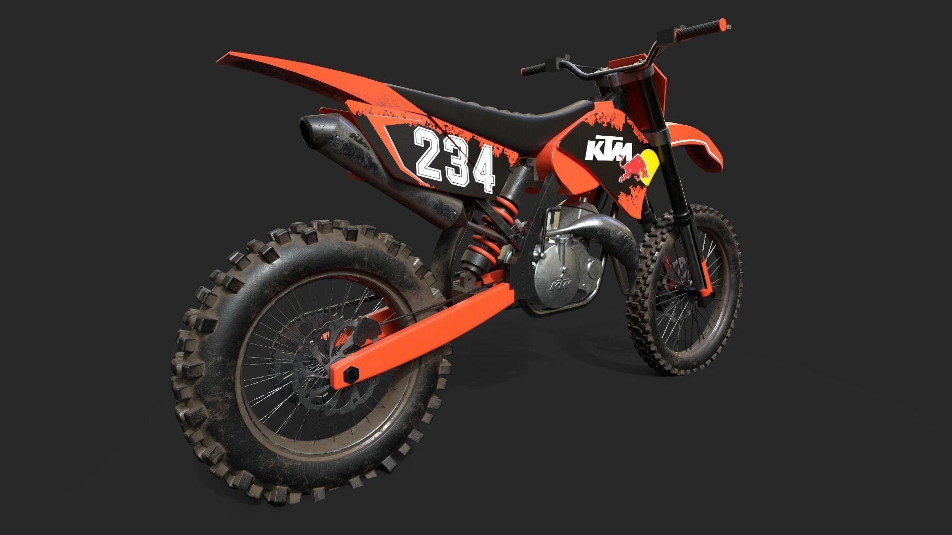 3D KTM Dirt Bike 3D model_4