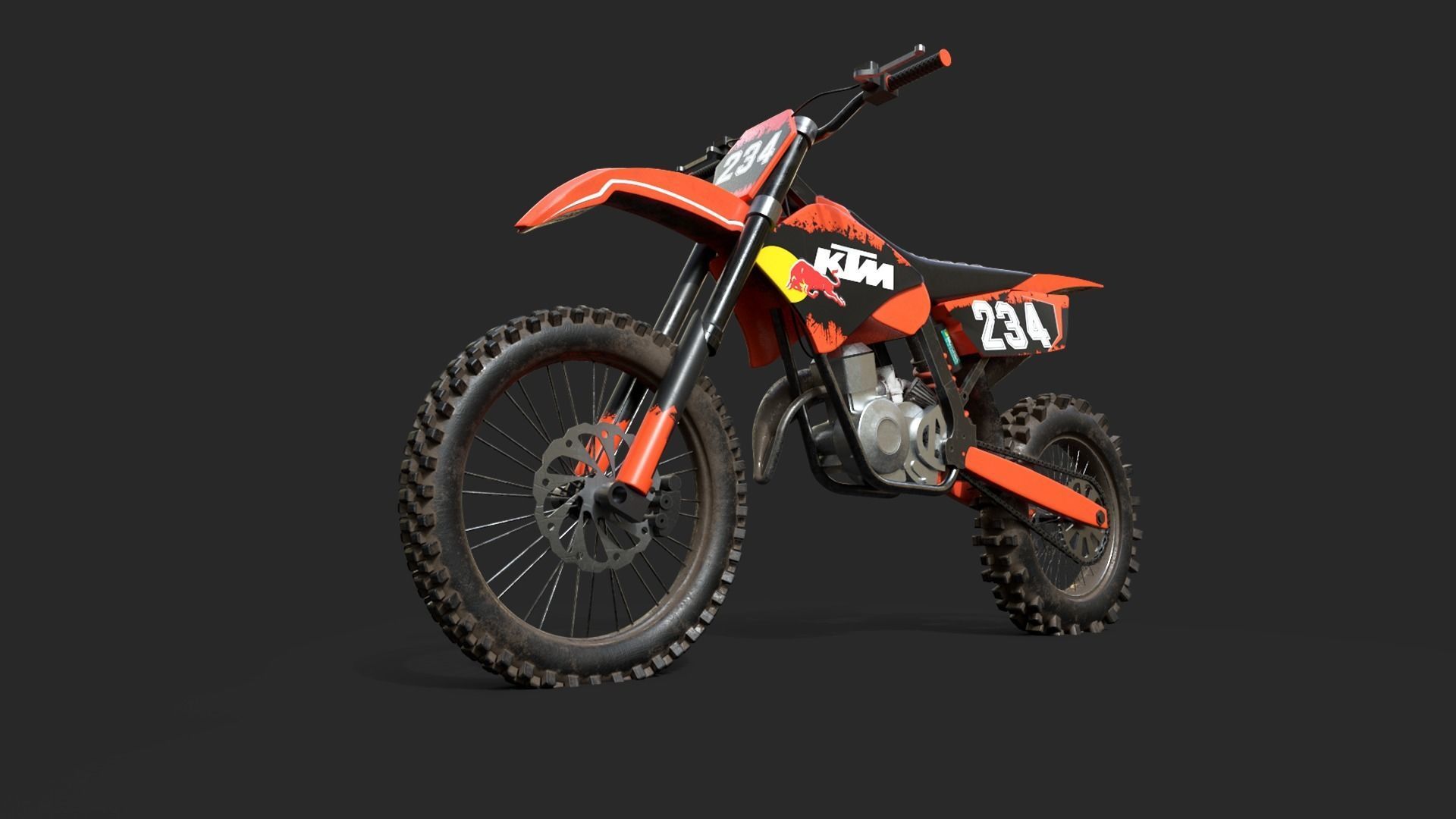 3D KTM Dirt Bike 3D model_1