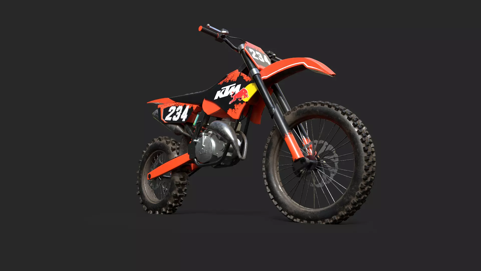 3D KTM Dirt Bike 3D model_0