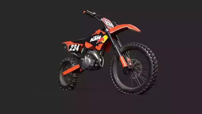 3D KTM Dirt Bike 3D model
