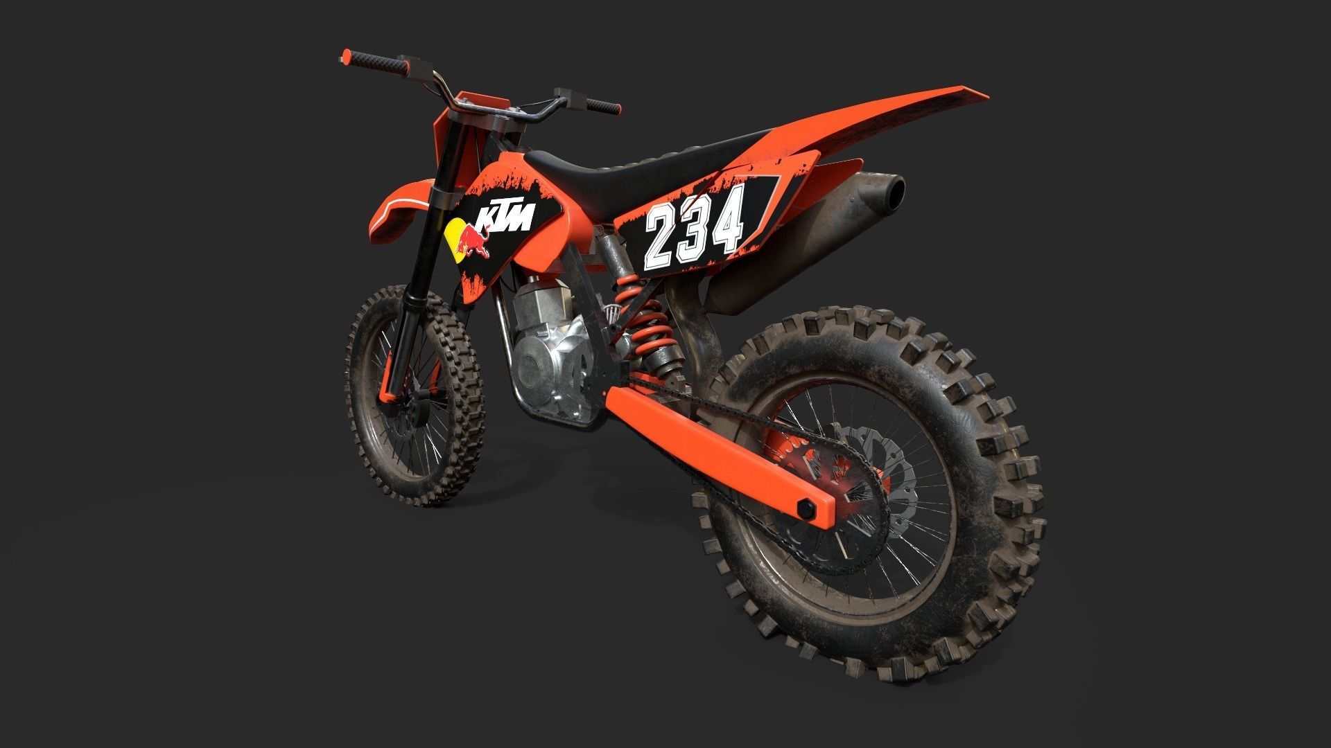 3D KTM Dirt Bike 3D model_3