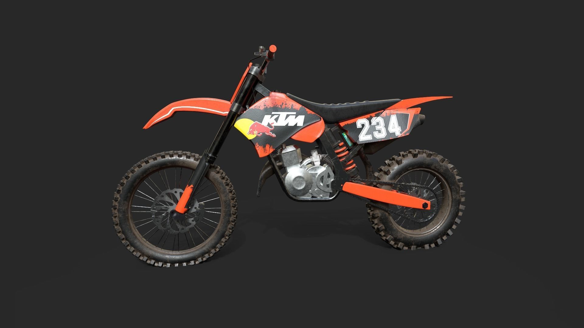 3D KTM Dirt Bike 3D model_2