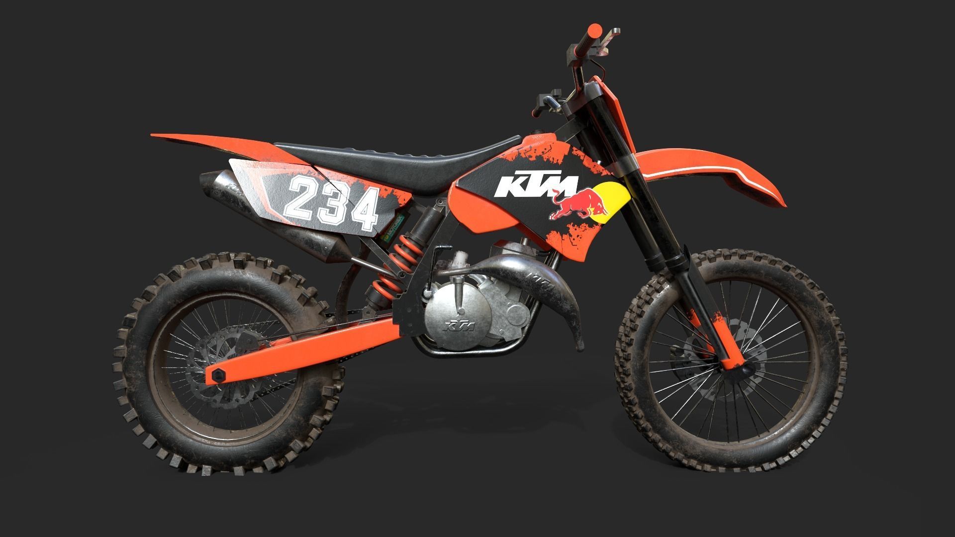 3D KTM Dirt Bike 3D model_5