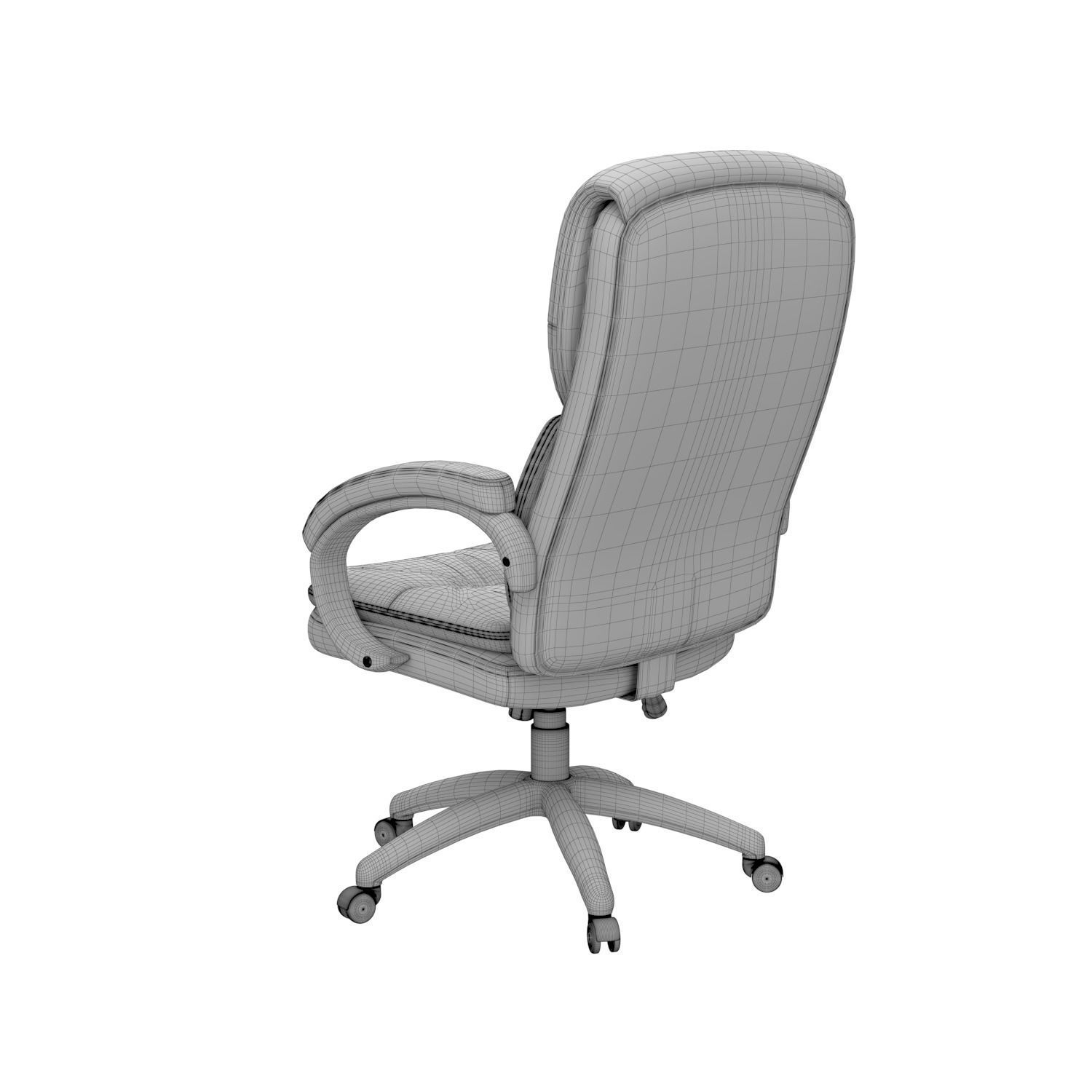 Chair leather office 3D model_1