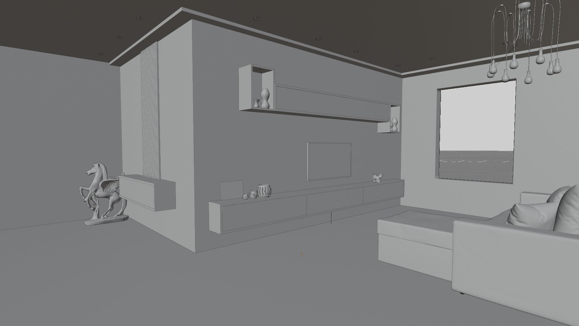 living room 3D model_1