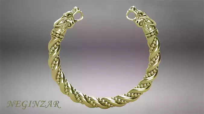 jewelry viking dragon necklace in gold