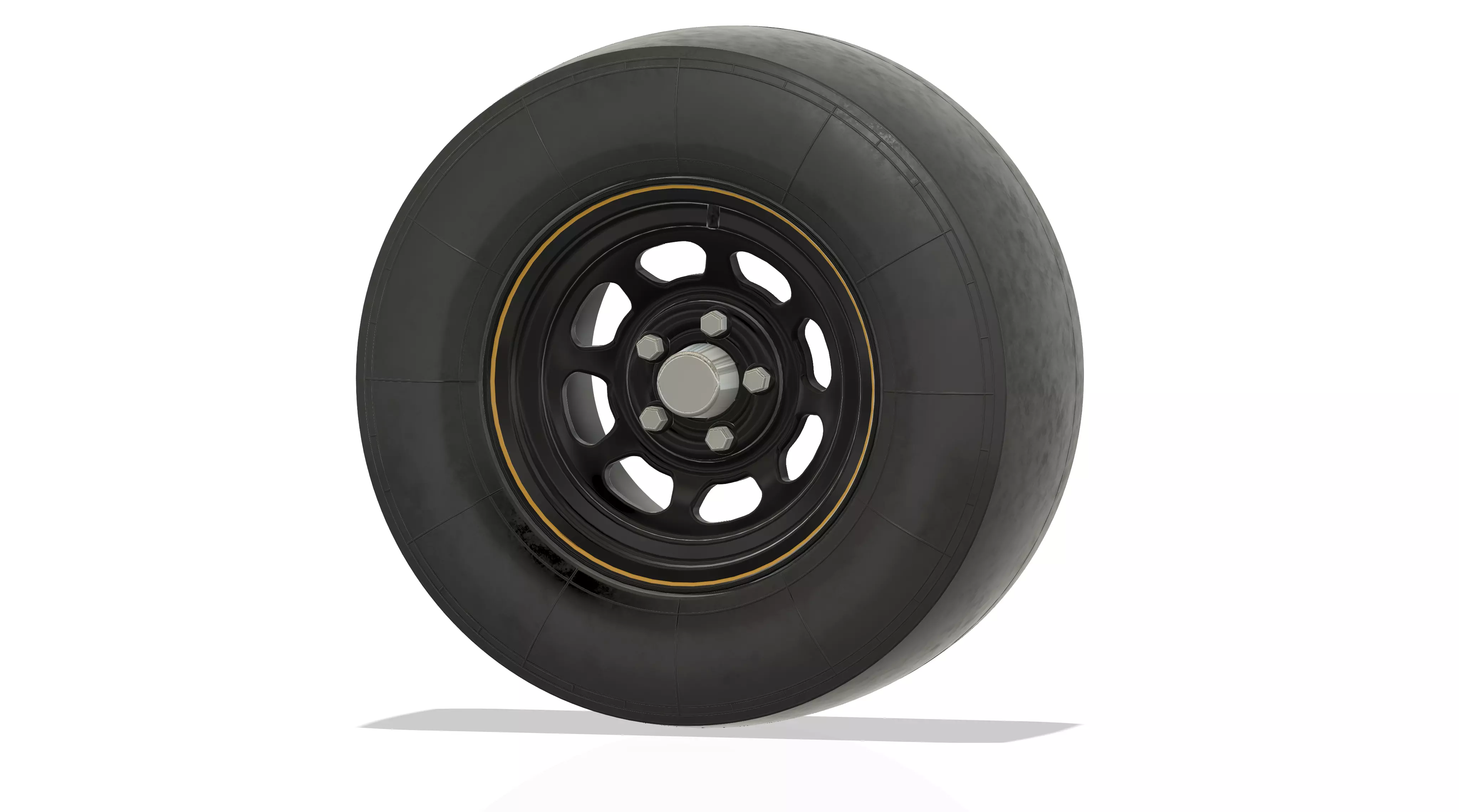 3d printable modern Nascar wheel 3D print model_0