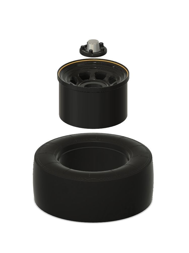 3d printable modern Nascar wheel 3D print model_3