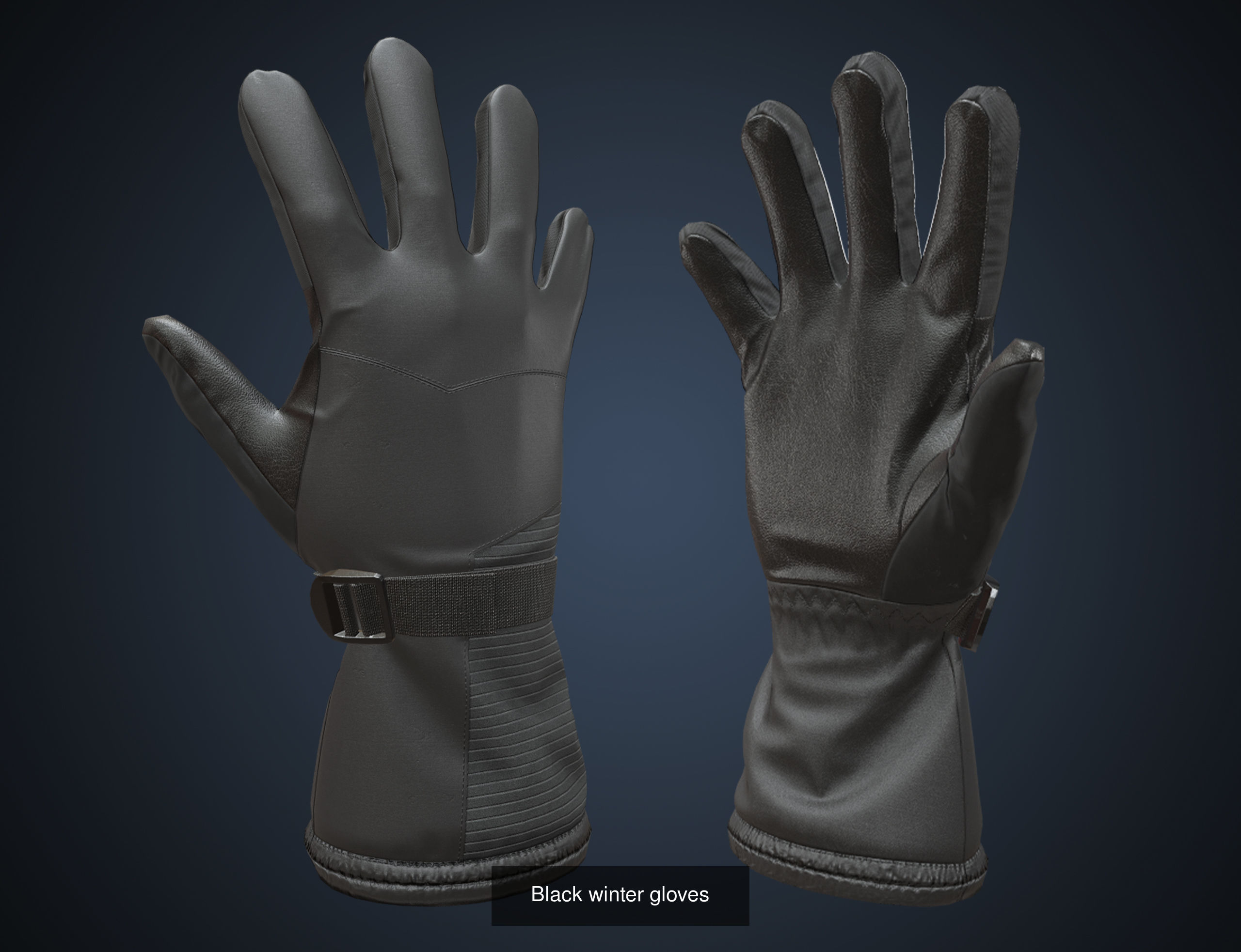 Winter gloves pack 3D Model Collection_1
