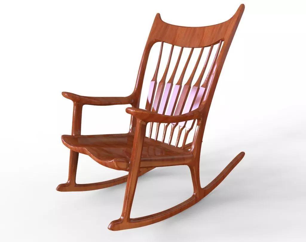 Rocking chair 3D print model_0