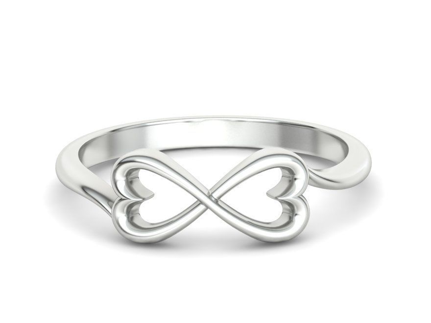 Infinity  Love Hearts Ring printable 3dmodel  3D print model_7