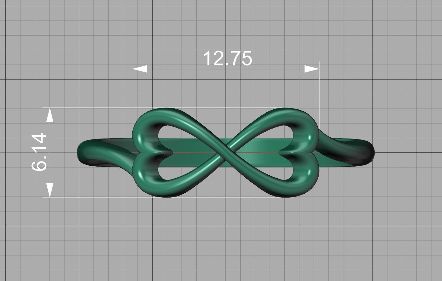 Infinity  Love Hearts Ring printable 3dmodel  3D print model_15