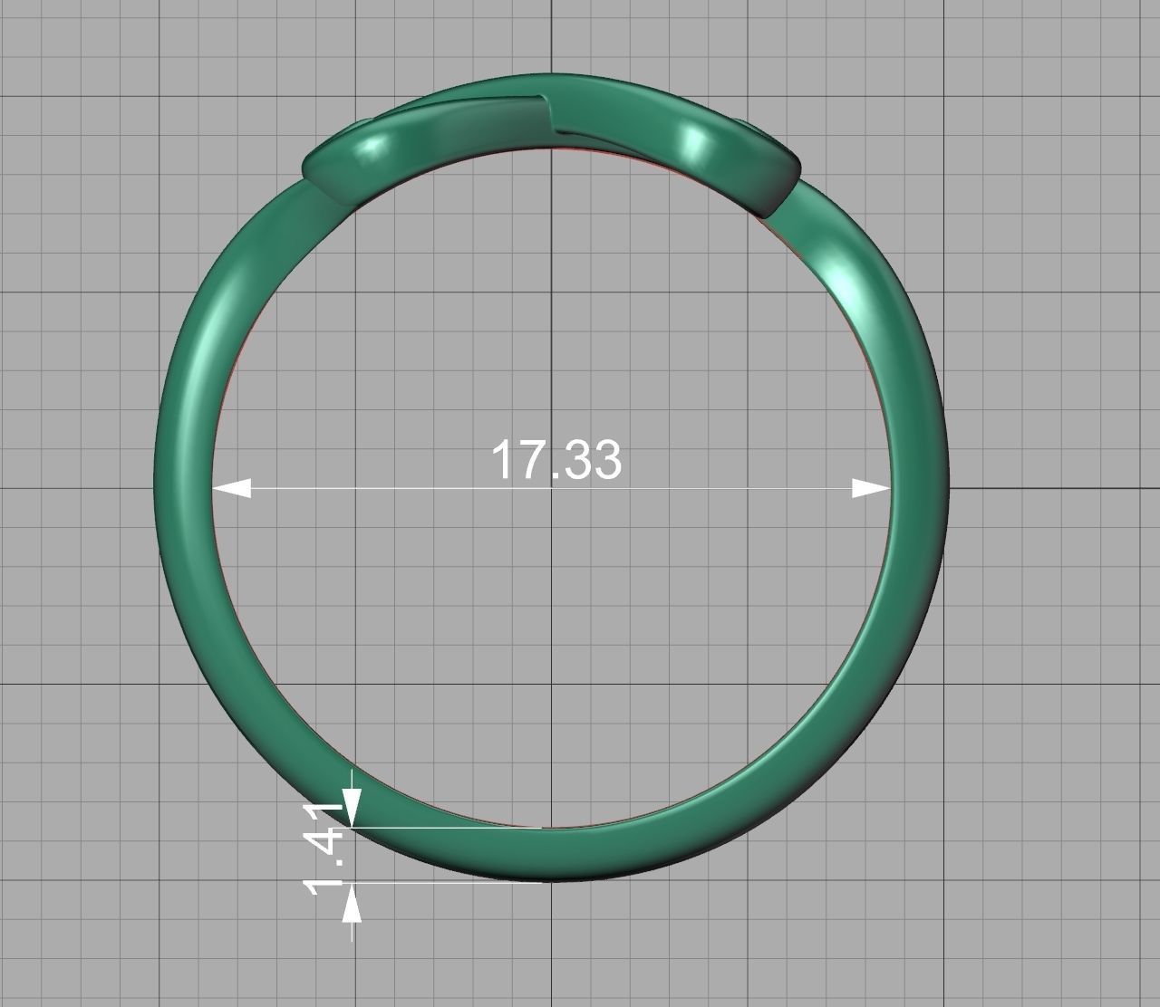 Infinity  Love Hearts Ring printable 3dmodel  3D print model_19