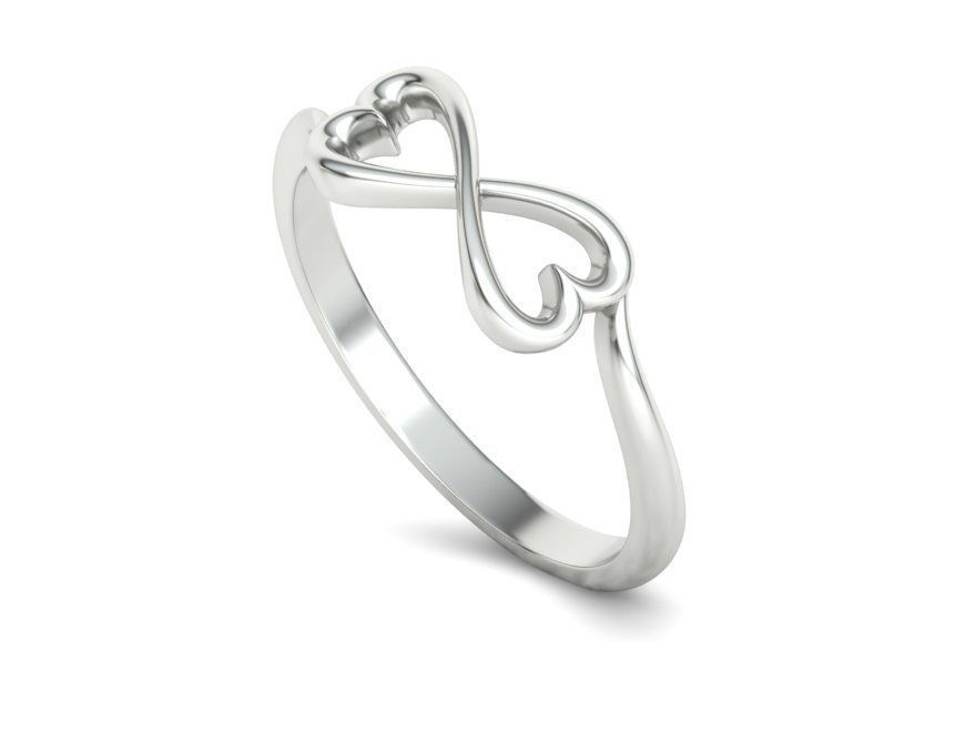 Infinity  Love Hearts Ring printable 3dmodel  3D print model_25