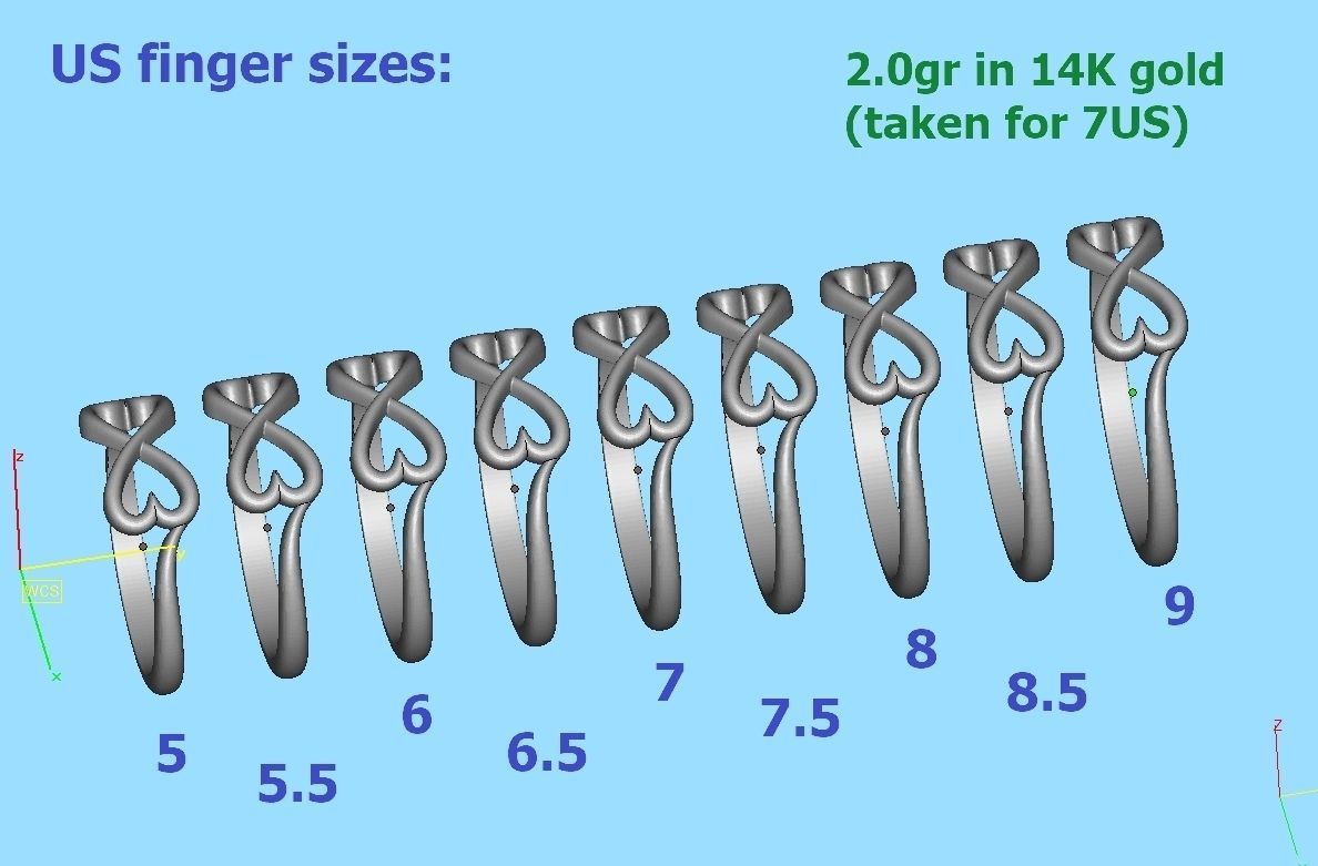 Infinity  Love Hearts Ring printable 3dmodel  3D print model_23