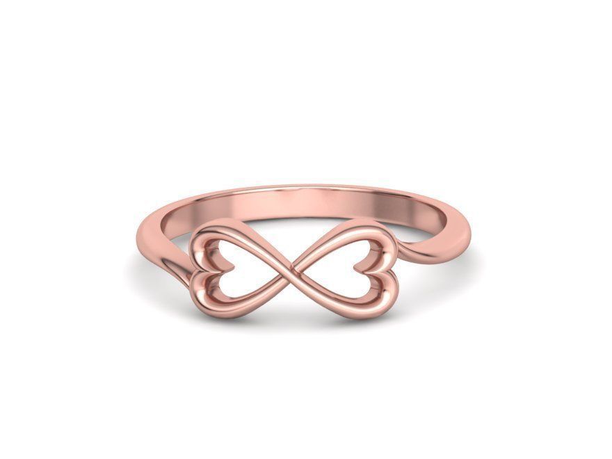 Infinity  Love Hearts Ring printable 3dmodel  3D print model_3