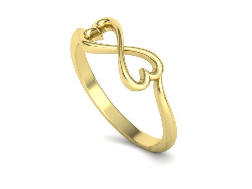 Infinity  Love Hearts Ring printable 3dmodel  3D print model_26