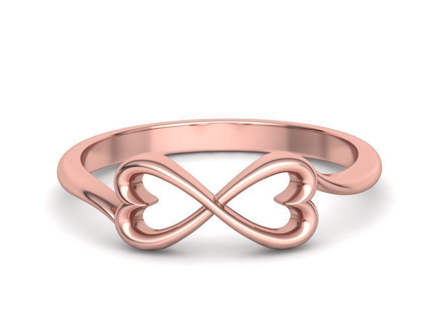 Infinity  Love Hearts Ring printable 3dmodel  3D print model_6