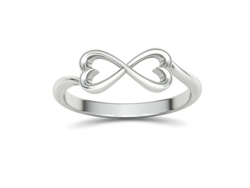 Infinity  Love Hearts Ring printable 3dmodel  3D print model_9