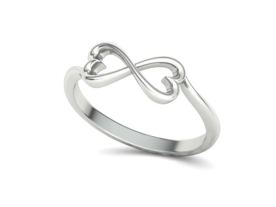 Infinity  Love Hearts Ring printable 3dmodel  3D print model_12