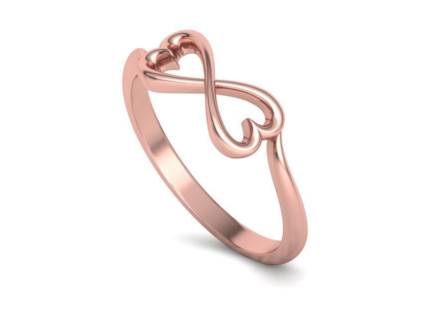 Infinity  Love Hearts Ring printable 3dmodel  3D print model_24