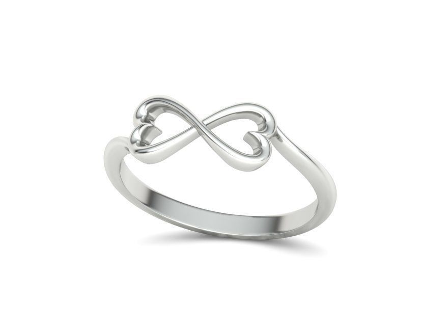 Infinity  Love Hearts Ring printable 3dmodel  3D print model_28