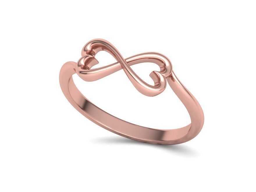 Infinity  Love Hearts Ring printable 3dmodel  3D print model_11