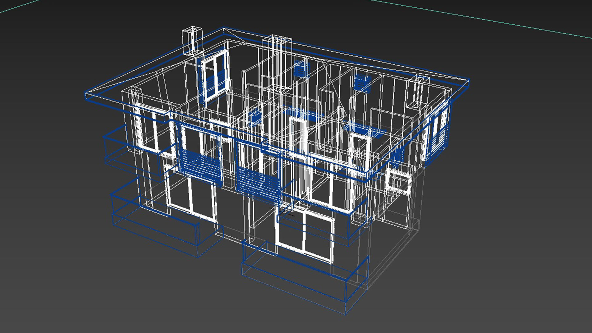 Modern Summer House 3D model_10