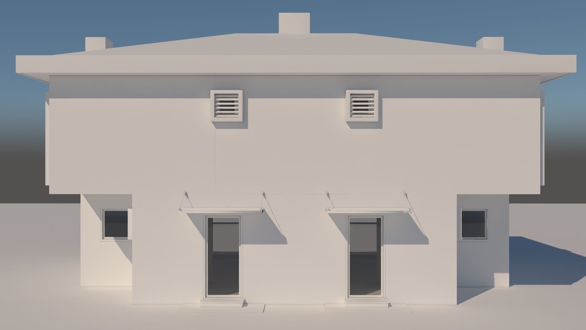 Modern Summer House 3D model_3