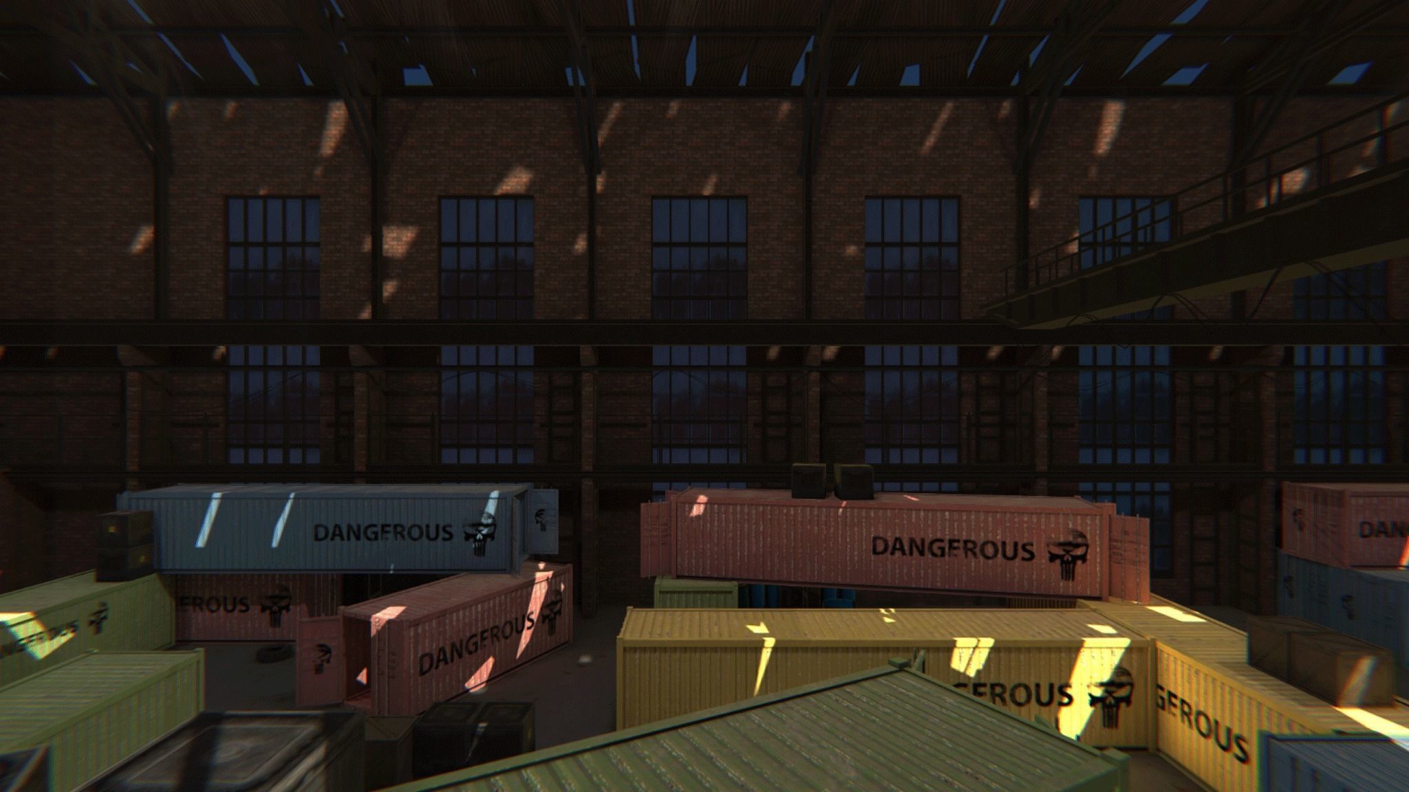 FPS Hangar - tournament map Low-poly 3D model_14