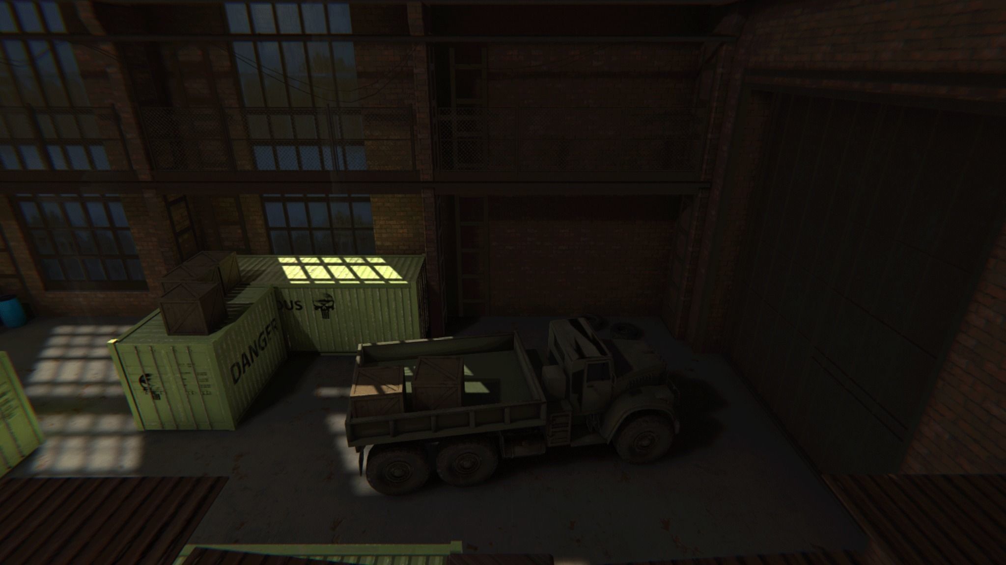 FPS Hangar - tournament map Low-poly 3D model_5