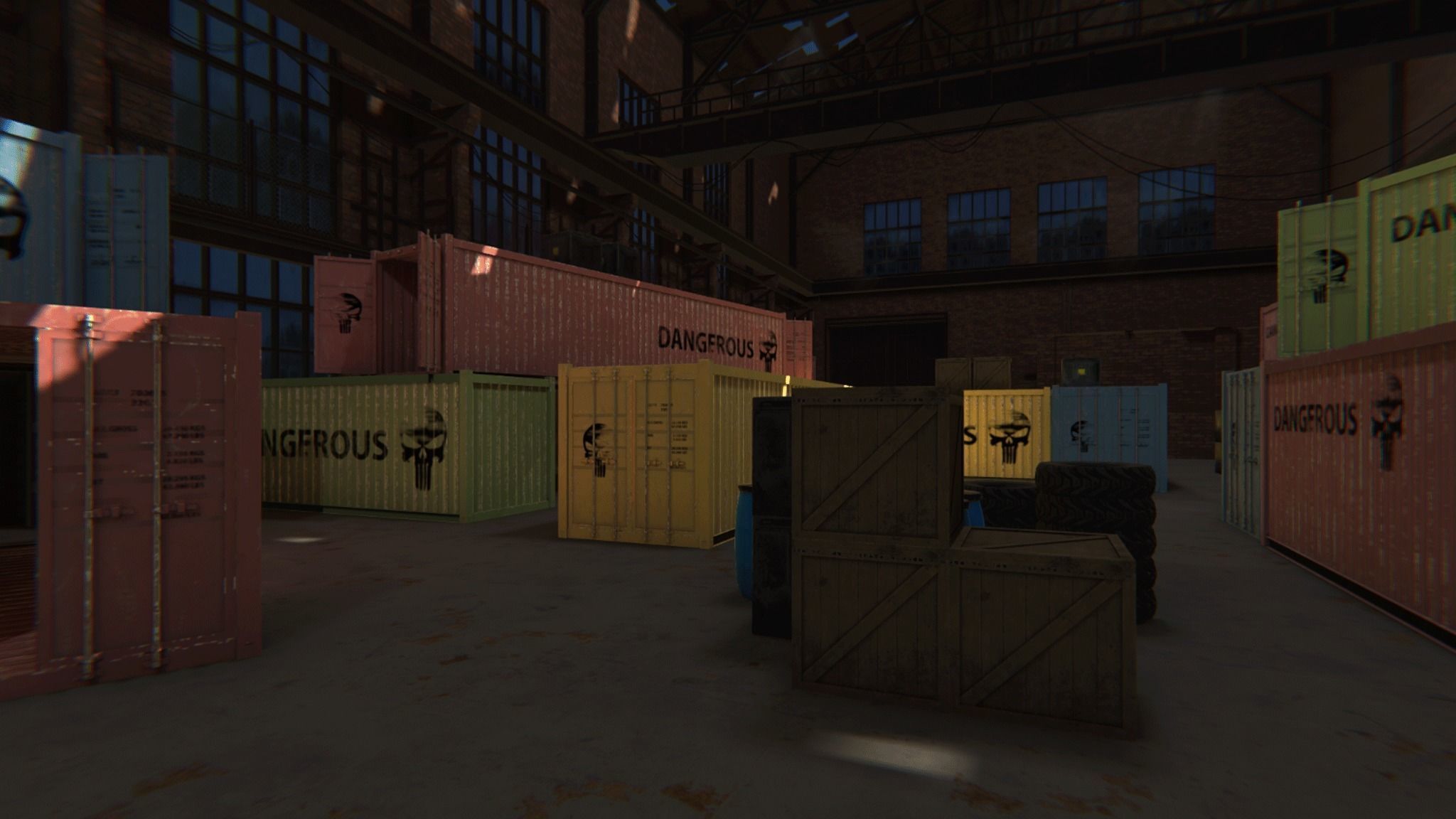 FPS Hangar - tournament map Low-poly 3D model_12