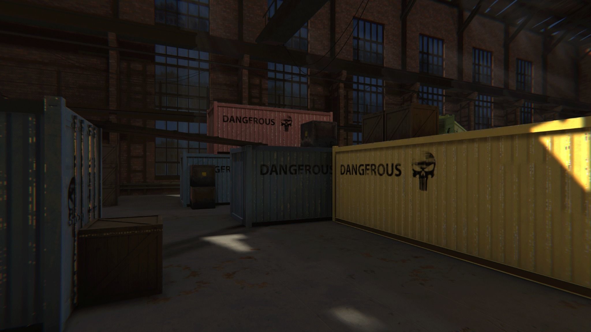 FPS Hangar - tournament map Low-poly 3D model_10