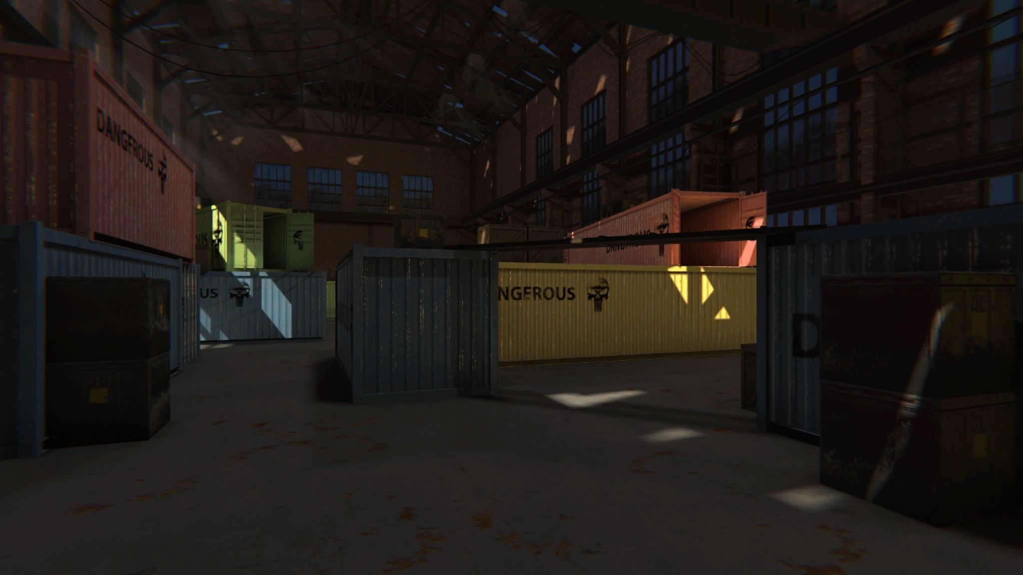 FPS Hangar - tournament map Low-poly 3D model_11