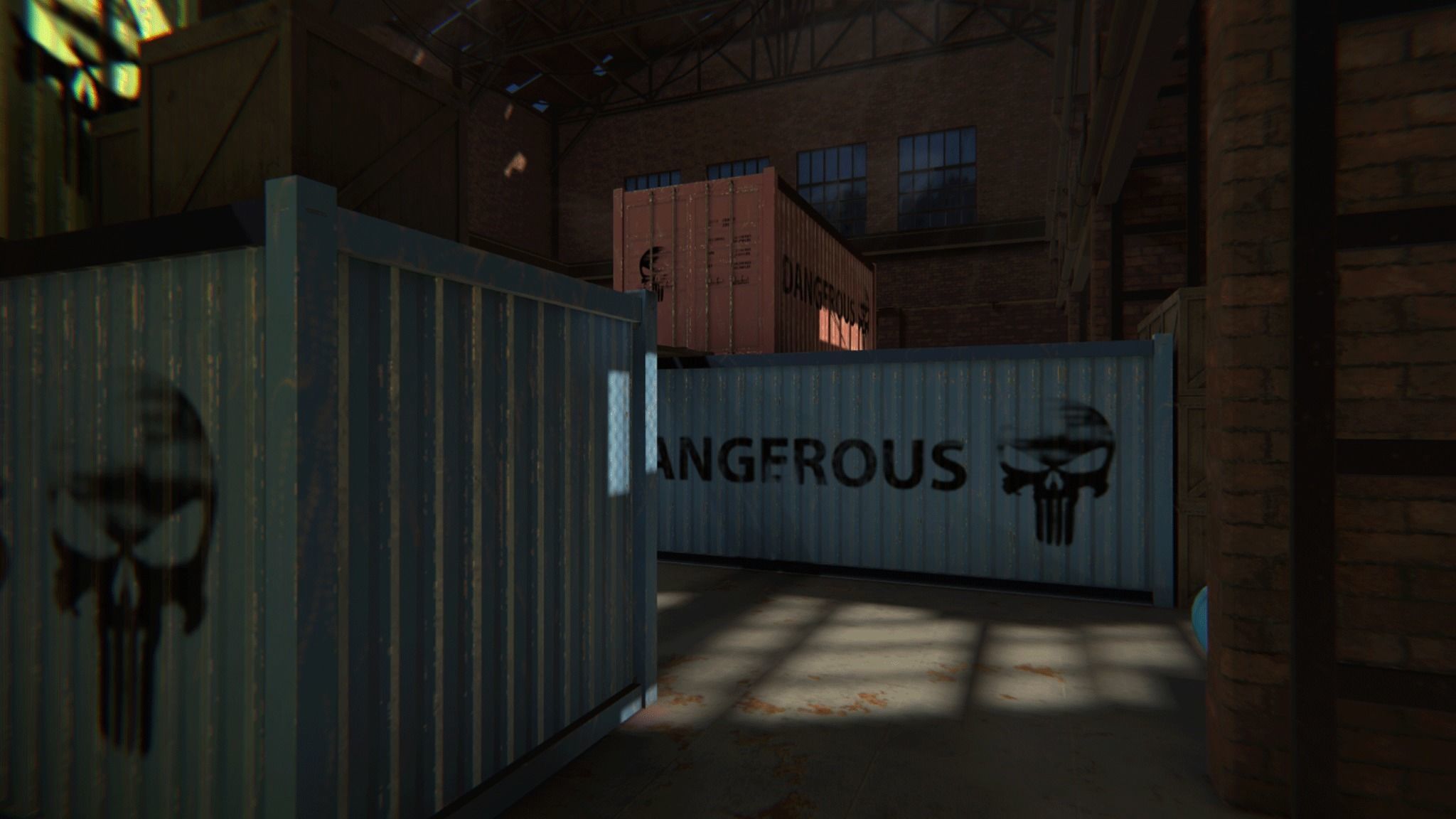 FPS Hangar - tournament map Low-poly 3D model_2