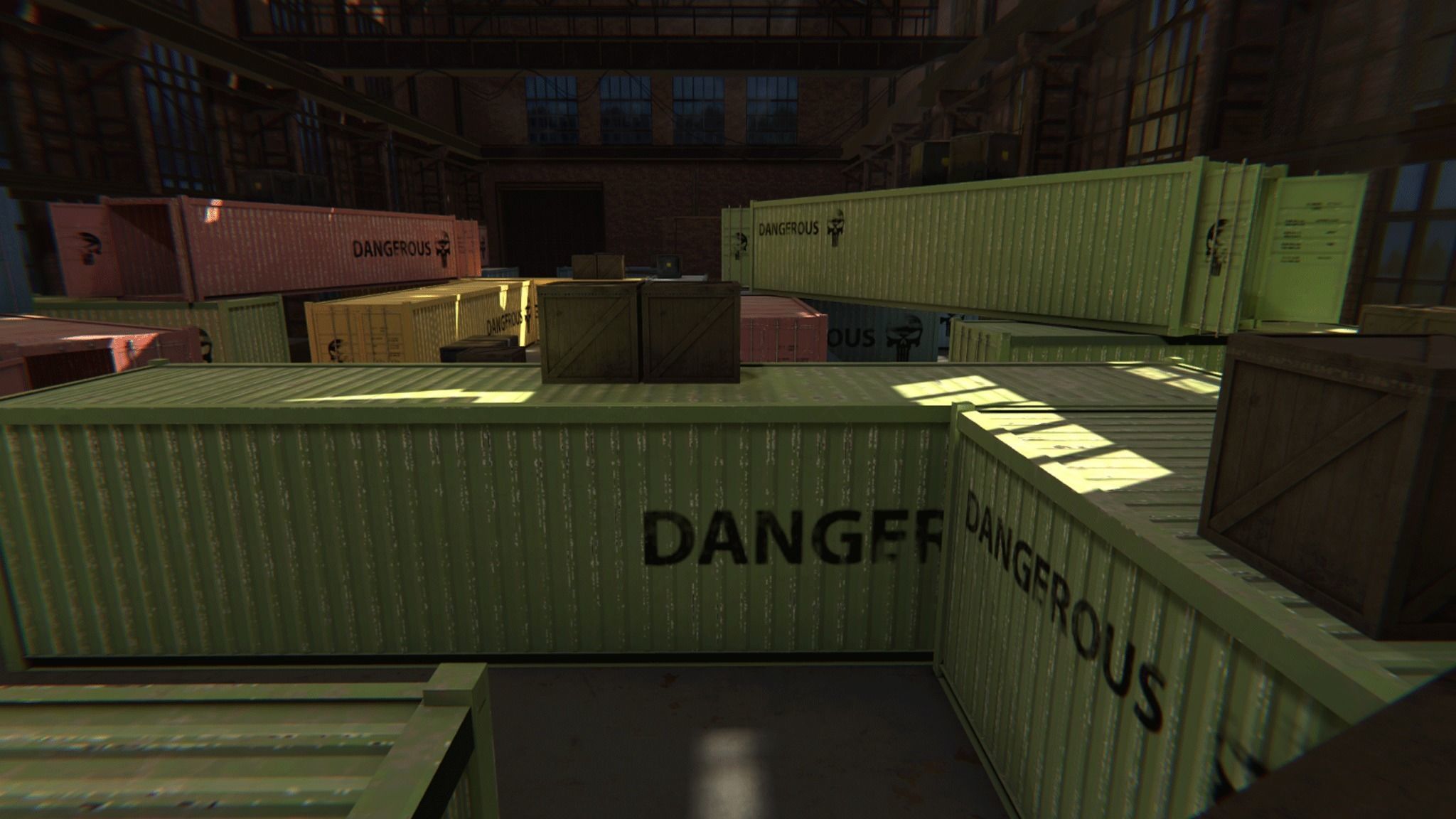 FPS Hangar - tournament map Low-poly 3D model_4