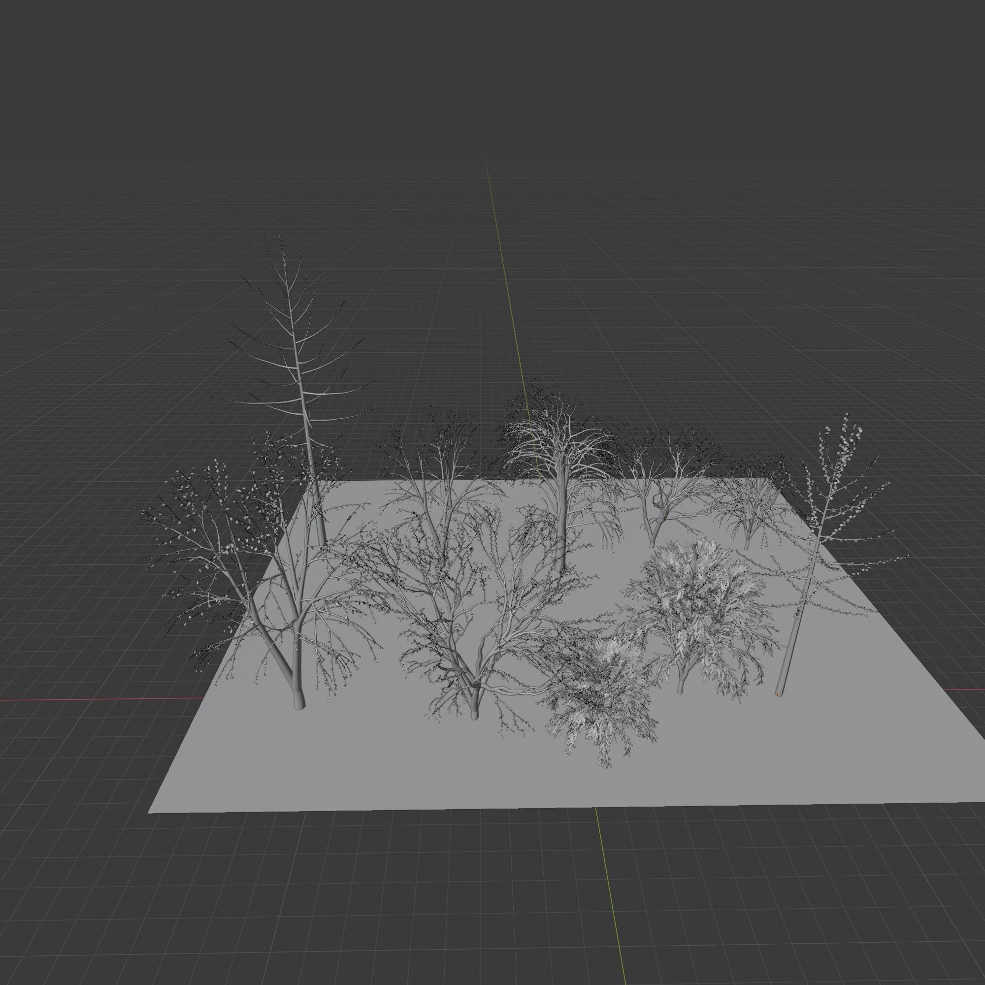Trees Low-poly 3D model_3