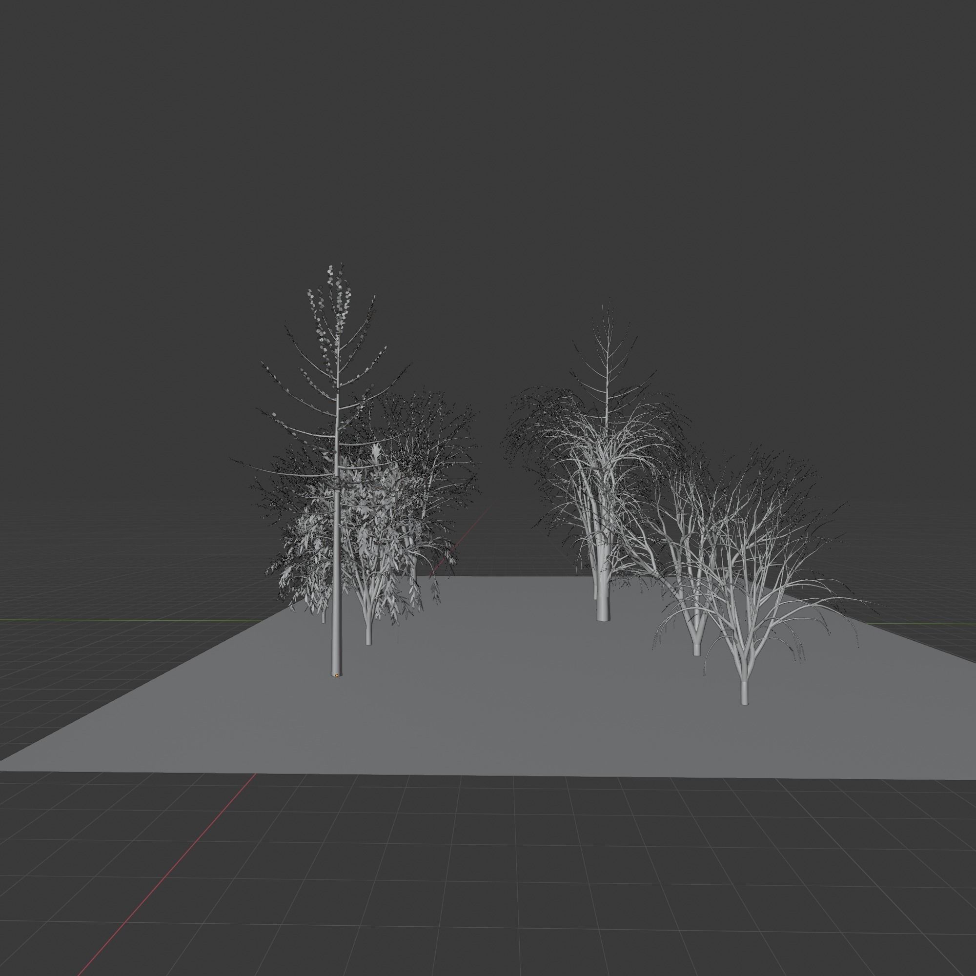 Trees Low-poly 3D model_1