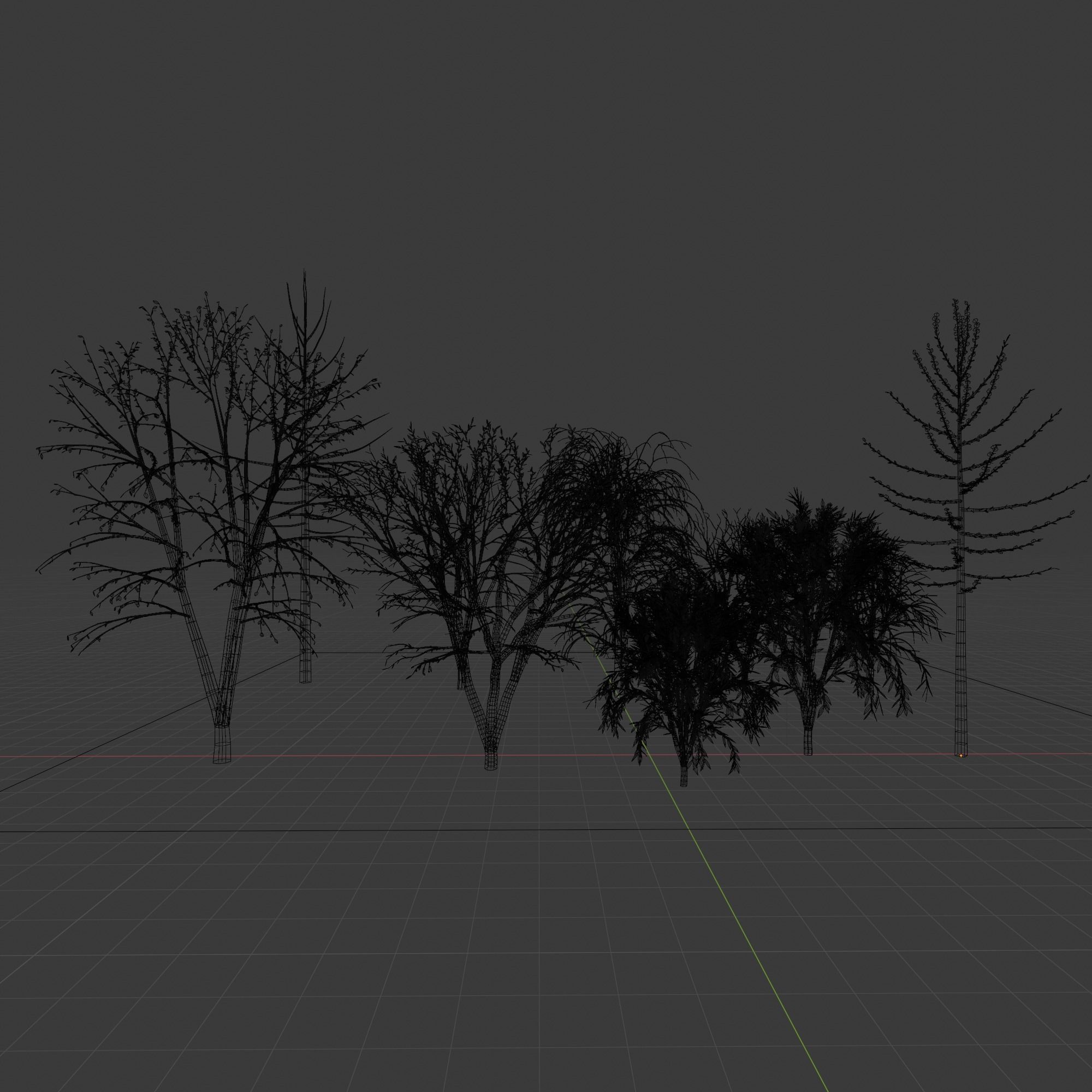 Trees Low-poly 3D model_2