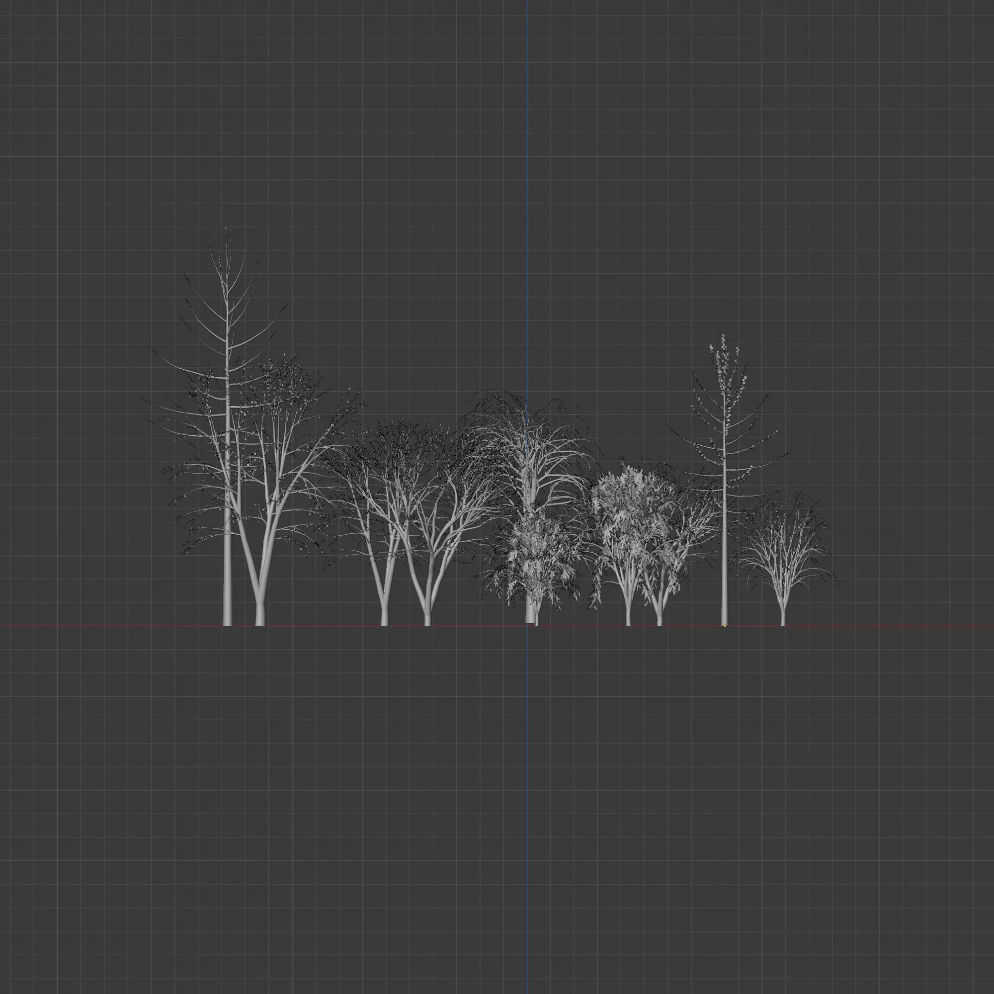 Trees Low-poly 3D model_0