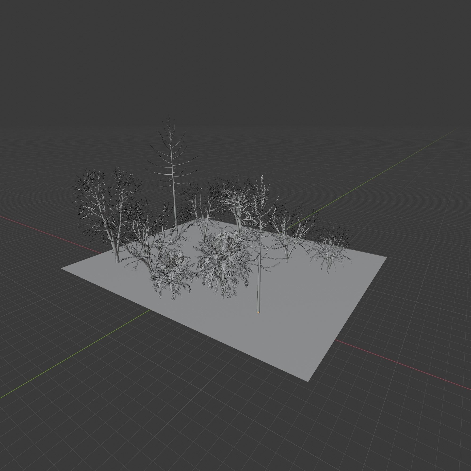Trees Low-poly 3D model_4