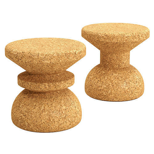 African cork stools by Wiid Design 3D model