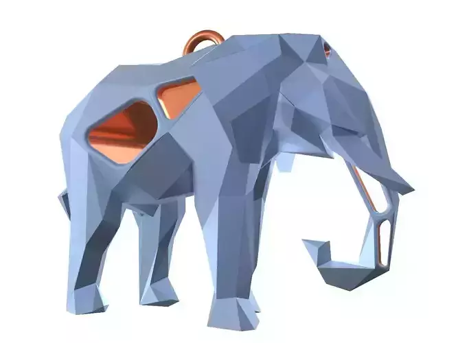 Animal Charm Elephant Pose Pendant