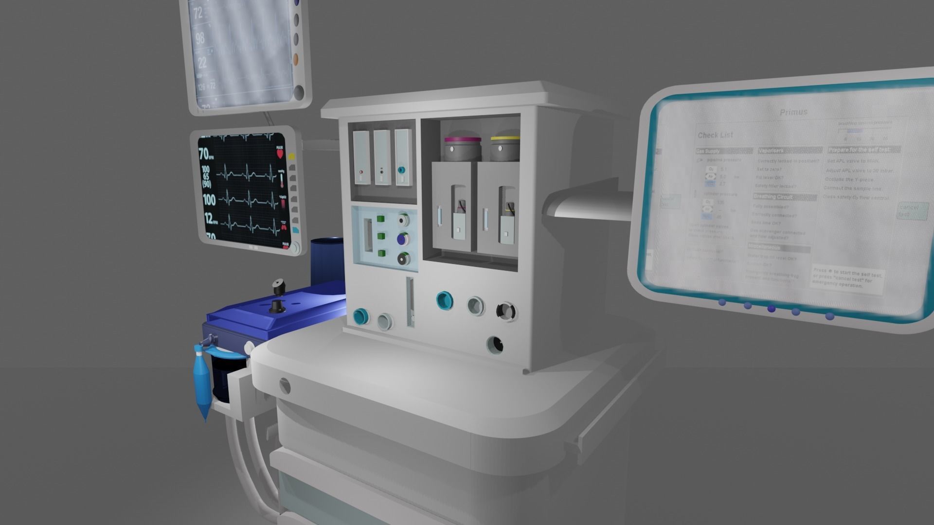 Anesthesia Device 3D model_2